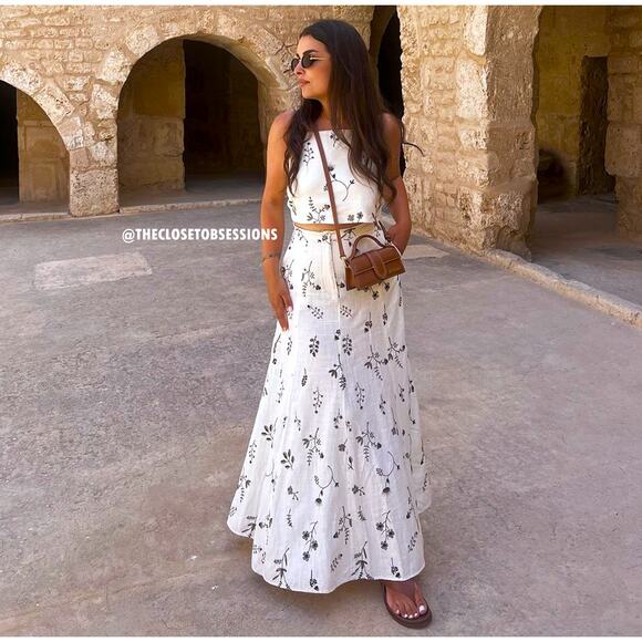 ZARA BLOGGER FAVE!!! Co-Ord Set Tied Crop Top + Maxi Skirt NWT - Picture 9 of 16